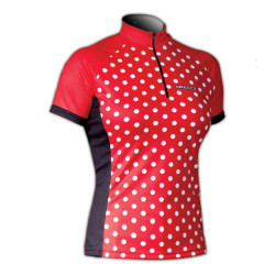 Dámský cyklistický dres Retro červený